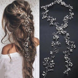 Crystal Pearl Flower Bridal Headband Wedding Accessories