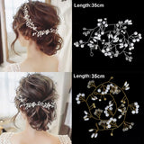 Crystal Pearl Flower Bridal Headband Wedding Accessories