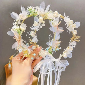Pearl Flower Headband Bridal Wedding Crown