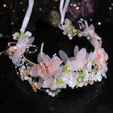 Pearl Flower Bridal Crown Headband Wedding Tiara