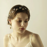Silver Leaf Headpiece Bridal Hair Jewelry Wedding Hair Accessories