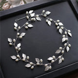 Silver Leaf Headpiece Bridal Hair Jewelry Wedding Hair Accessories