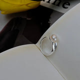 Irregular Silver Flower Ring for Women Bride Fine Jewelry