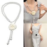 Pearl Flower Waist Chain Women Body Chain Jewelry Necklace Waist Decor