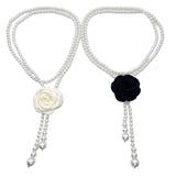 Pearl Flower Waist Chain Women Body Chain Jewelry Necklace Waist Decor