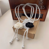 Pearl Flower Waist Chain Women Body Chain Jewelry Necklace Waist Decor
