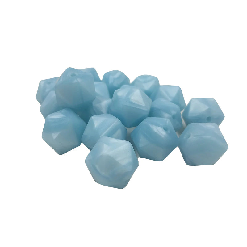 Green Icosahedron Silicone Bead for Keychain DIY Craft