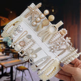 Acrylic Flower Geometric Hair Barrettes Hairgrip Set for Women