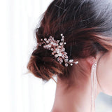 Pearl Hair Comb Golden Tiaras Wedding Hair Accessories For Women