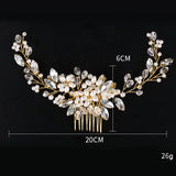 Pearl Hair Comb Hairpin Wedding Tiaras Crystal Hair Clip