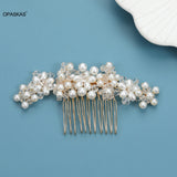 Pearl Hair Comb Tiara Crystal Bead Hairpin Bridal Crown