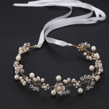 Pearl Rhinestone Tiara Headband Bead Fairy Headband Wedding Hair Accessories