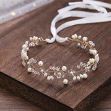 Pearl Rhinestone Tiara Headband Bead Fairy Headband Wedding Hair Accessories