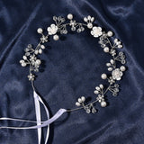 Pearl Rhinestone Tiara Headband Bead Fairy Headband Wedding Hair Accessories