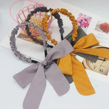 Pearl Hairbands Fabric Ribbon Headband Hoops Bow Wedding Bridal Headwear Bands