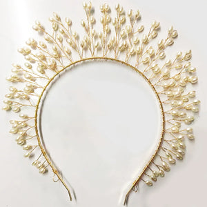 Beaded Wedding Bride Headpiece Hairband Tiara Charm Headband