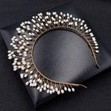 Beaded Wedding Bride Headpiece Hairband Tiara Charm Headband
