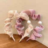 Pearl Hairbands Women Hair Band Bezel Clip Headband Tie Hair Accessories