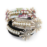 Colorful Rhinestone Baroque Headband for Women Girls