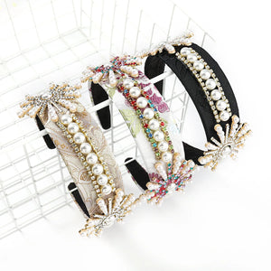 Colorful Rhinestone Baroque Headband for Women Girls