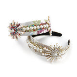 Colorful Rhinestone Baroque Headband for Women Girls