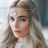 Beaded Pearl Headband for Bride Wedding Accessory