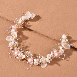 Pearl Headband White/Blue/Pink Flower Crowns