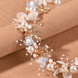 Pearl Headband White/Blue/Pink Flower Crowns