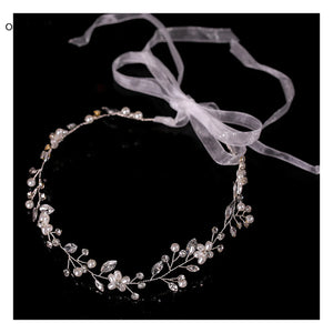 Pearl Headbands Rhinestone Flower Hairbands