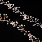Pearl Headbands Rhinestone Flower Hairbands