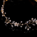 Pearl Headbands Rhinestone Flower Hairbands