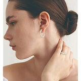 Pearl Hoop Earrings Lightweight Large Circle Pearl Earrings Jewelry