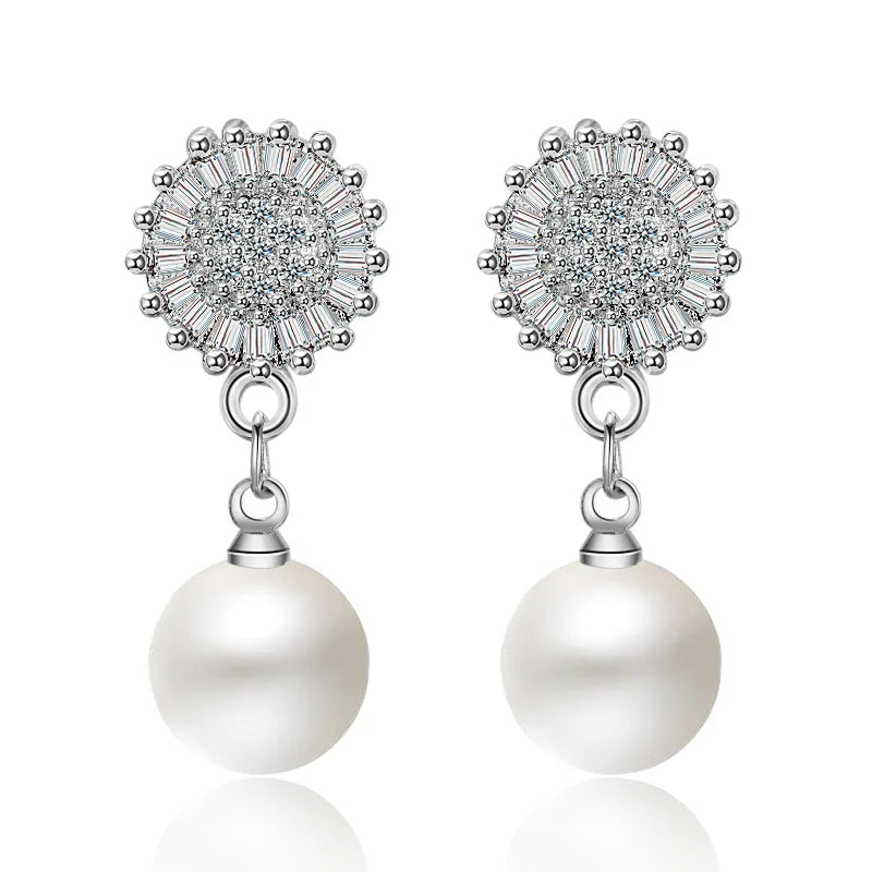 Romantic Star Drop Earrings 925 Silver Jewelry for Women