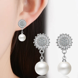 Romantic Star Drop Earrings 925 Silver Jewelry for Women