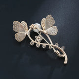S925 Silver Flower Brooch for Women Fine Diamond Jewelry Christmas Pin
