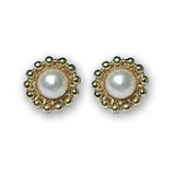 Pearl Lace 14K Filled Hand-wound Vintage Earrings For Women