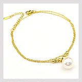 Hollow Steel Balls Connected Pendants Stainless Steel Collarbone Chain