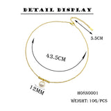Hollow Steel Balls Connected Pendants Stainless Steel Collarbone Chain