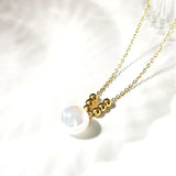 Hollow Steel Balls Connected Pendants Stainless Steel Collarbone Chain