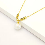Hollow Steel Balls Connected Pendants Stainless Steel Collarbone Chain