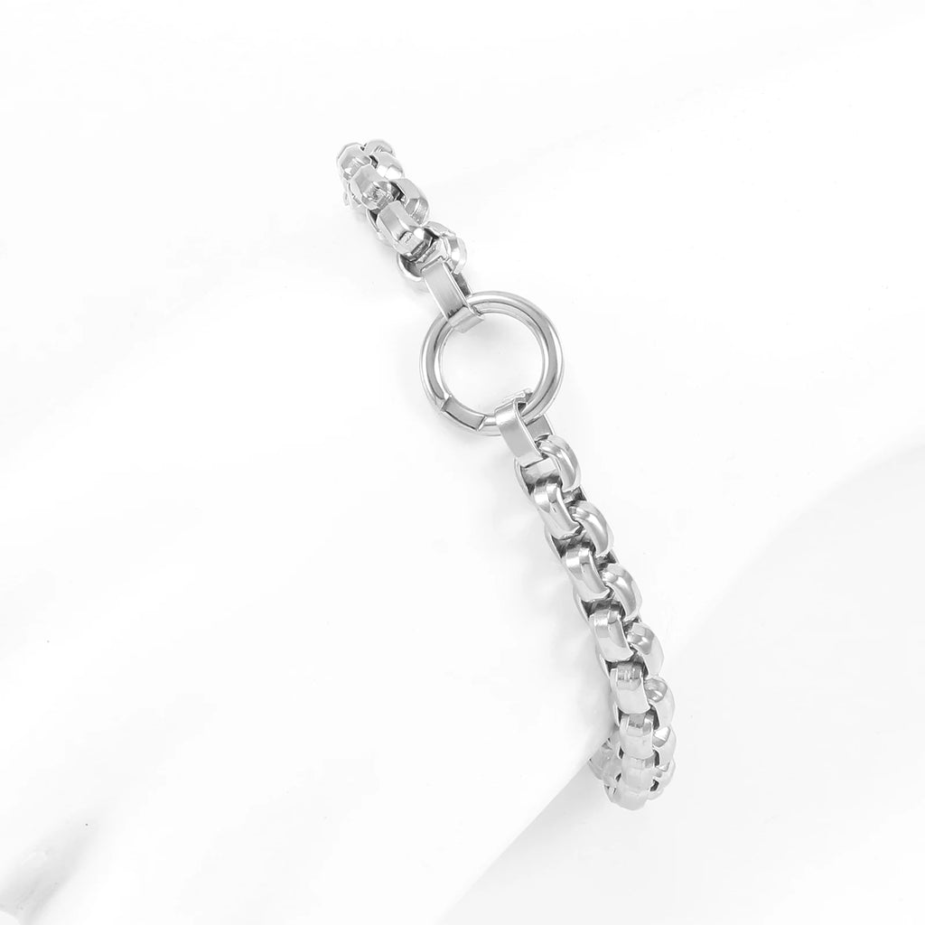 Stainless Steel Pearl Link Bracelet for Women