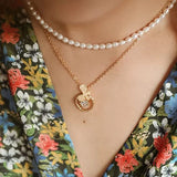 Pearl Choker Necklace Chain 5-7mm Oval Pearls Cultured Strand Dainty