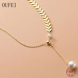 925 Silver Pearl Necklace for Girls