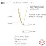 925 Silver Pearl Necklace for Girls