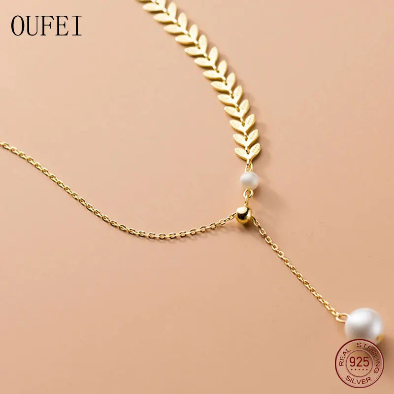 925 Silver Pearl Necklace for Girls