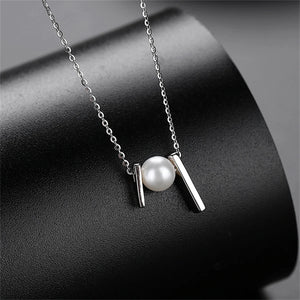925 Silver Pearl Necklace for Women Clavicle Pendant
