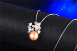 925 Silver Pearl Necklace for Women Girls Charms