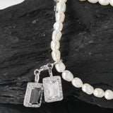 Dainty Pearl Necklace 925 Sterling Silver Elegant Pendant Jewelry