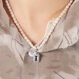 Dainty Pearl Necklace 925 Sterling Silver Elegant Pendant Jewelry