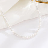 925 Silver Pearl Necklace Shell Personality Fine Jewelry